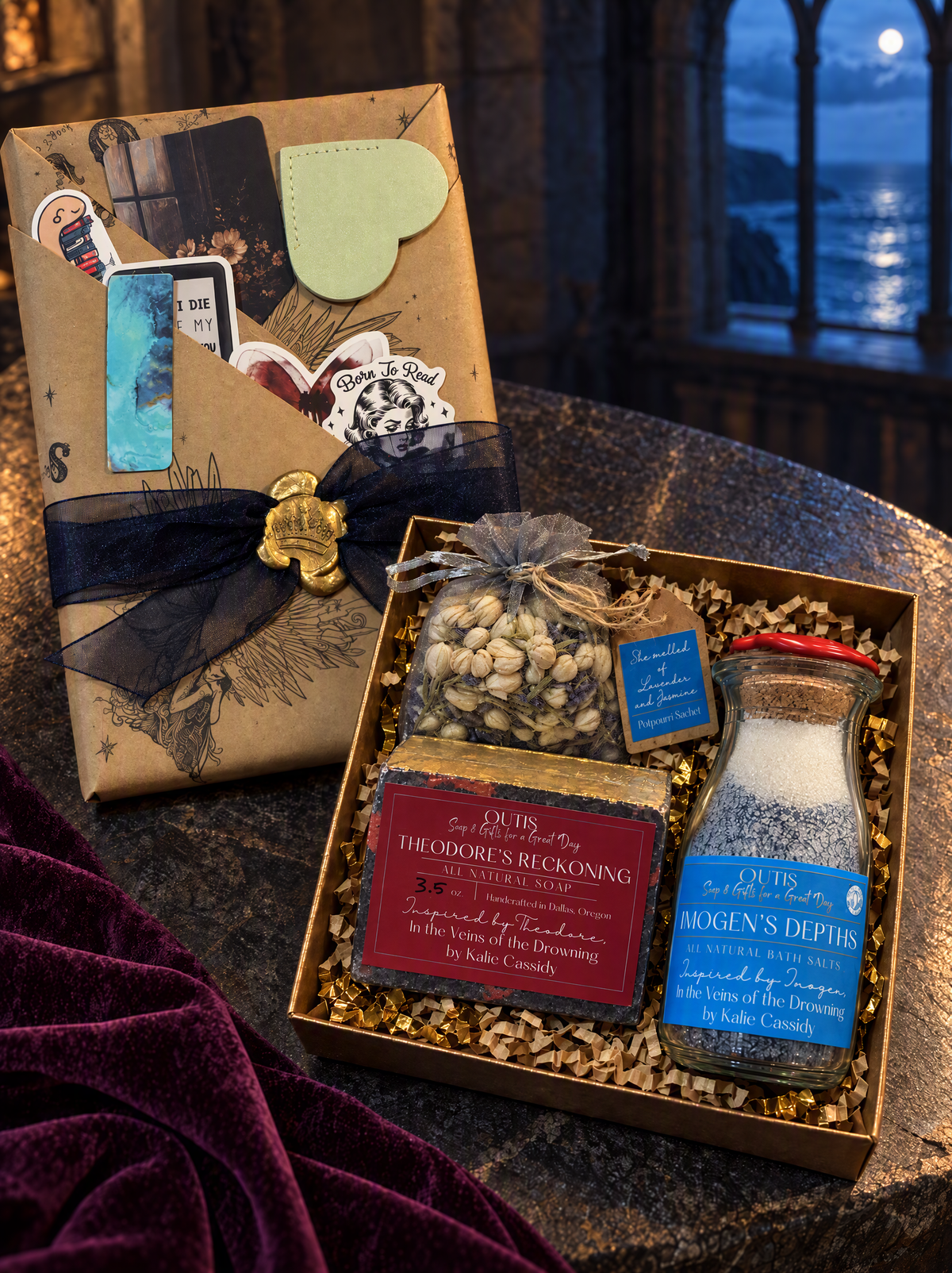 The decorated wrapped book and complete gift collection